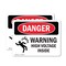 Signmission Warning High Voltage Inside Danger Sign, Vinyl Decal, 10in W x 7in L, 2PK OS-2PACK-DS-D-710-L-2223 - alternate 1